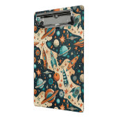 Muster für Vintage Raumfahrzeug-Raketenschiffe - K Mini Klemmbrett (Gewinkelt2)