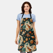 Muster für Vintage Raumfahrzeug-Raketenschiffe - K Schürze (Getragen)