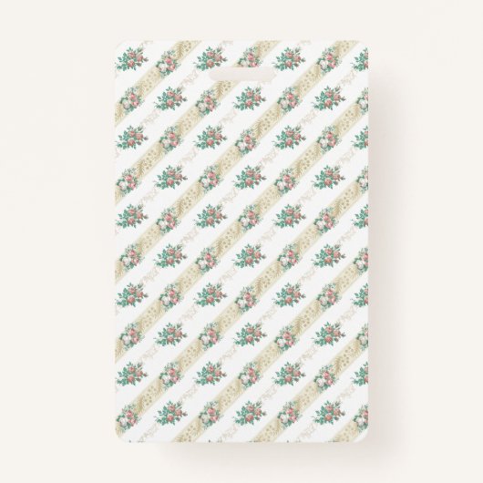 Muster für Vintage Rose - Abzeichen Ausweis (Vorderseite)