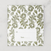 Muster für Vintage Rose in Golds Custom Platzkarte (Außenseite Aufgefaltet)
