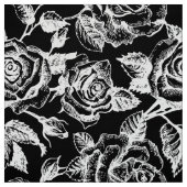 Muster für Vintage Rose in Schwarz Stoff (Muster)