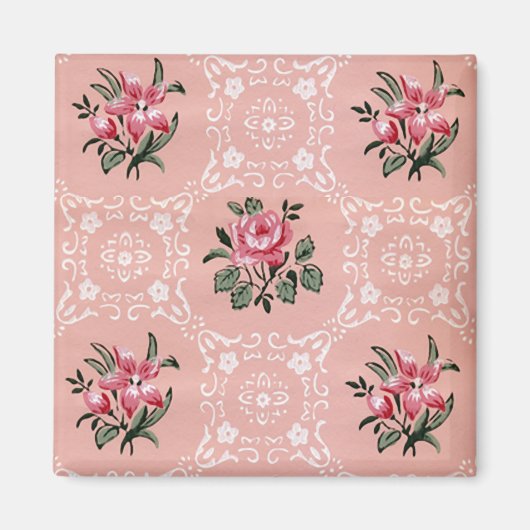 Muster für Vintage Rose Magnet (Vorne)