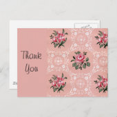 Muster für Vintage Rose Postkarte (Vorne/Hinten)