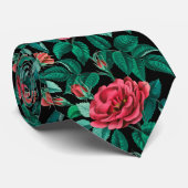Muster für Vintage Rote Rosen Krawatte (Gerollt)