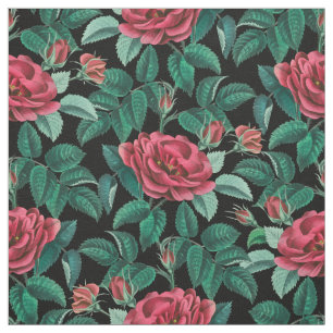 Muster für Vintage Rote Rosen Stoff