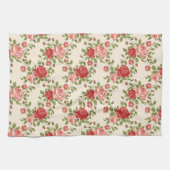 Muster für Vintage Shabby Chic-Rose Geschirrtuch (Horizontal)