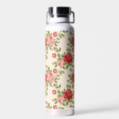 Muster für Vintage Shabby Chic-Rose Trinkflasche (Rückseite)