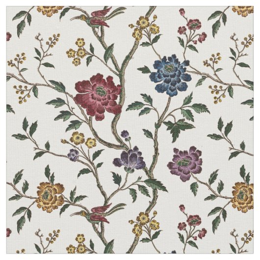 Muster für Vintage Vögel und Blume Stoff (Nahaufnahme)