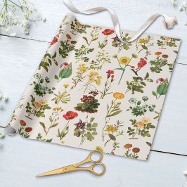 Muster für Vintage Wildblume Geschenkpapier