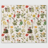 Muster für Vintage Wildblume Geschenkpapier (Flach)