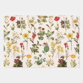 Muster für Vintage Wildblume Geschenkpapier Set (Vorderseite 2)
