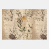 Muster für Vintage Wildblume Geschenkpapier Set (Vorderseite 2)