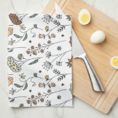 Muster für Vintage Wildblumen Geschirrtuch (Viertel Falte)