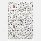 Muster für Vintage Wildblumen Geschirrtuch (Vertikal)