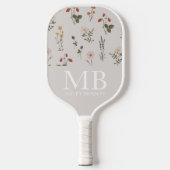 Muster für Vintage Wildblumen Pickleball Schläger (Vorderseite)