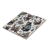 Muster für Vintage Wintertiere Fliese (Seite)