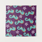 Muster für Vintages nautisches Seepferd Wandteppich (Vorderseite (Horizontal))