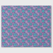 Muster für Violet Blue Flowers Geschenkpapier (Flach)