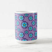 Muster für Violet Blue Flowers Kaffeetasse (Mittel)