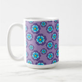 Muster für Violet Blue Flowers Kaffeetasse (Links)