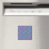 Muster für Violet Blue Flowers Magnet (In Situ (Geschirrspüler))