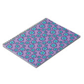 Muster für Violet Blue Flowers Notizblock (Linke Seite)