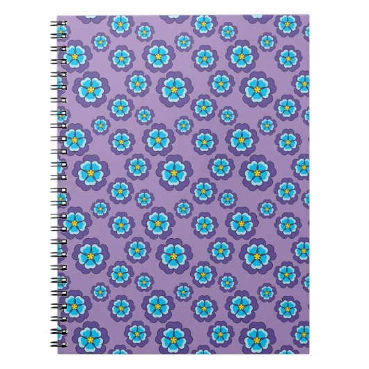 Muster für Violet Blue Flowers Notizblock (Vorderseite)