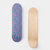 Muster für Violet Blue Flowers Skateboard (Vorderseite)