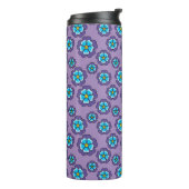 Muster für Violet Blue Flowers Thermosbecher (Nach links gedreht)