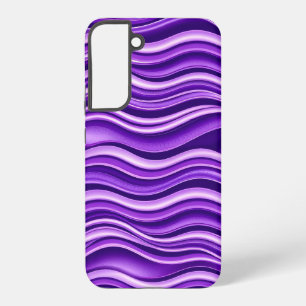Muster für violette und weiße Wellen Moderne Abstr Samsung Galaxy Hülle