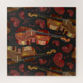 Muster für Violin Red Heart Music Puzzle (Horizontal)