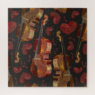 Muster für Violin Red Heart Music Puzzle