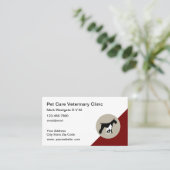 Muster für Visitenkarten für Veterinärdienste Visitenkarte (Stehend Vorderseite)