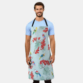 Muster für Vögel und Beeren. Schürze (Getragen)