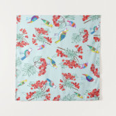 Muster für Vögel und Beeren. Wandteppich (Vorderseite (Horizontal))