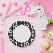 Muster für Vögel und Blume Pappteller (Party)