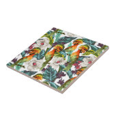 Muster für Vögel und exotische Blume Fliese (Seite)