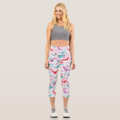 Muster für Vogelgewässer Capri Leggings (Vorderseite)