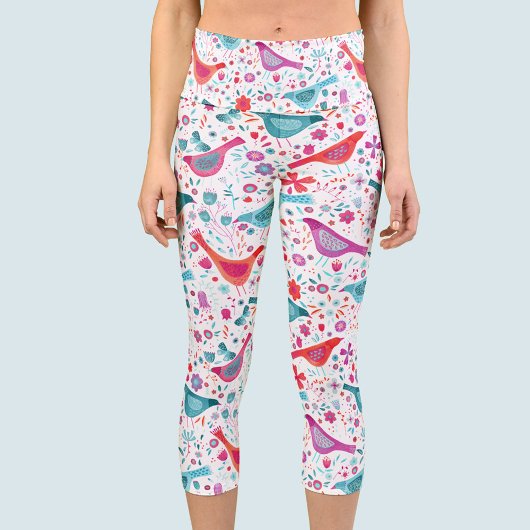 Muster für Vogelgewässer Capri Leggings