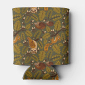 Muster für Waldkreaturen und Blätter Dosenkühler (Rückseite)