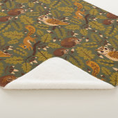 Muster für Waldkreaturen und Blätter Sherpadecke (3/4)