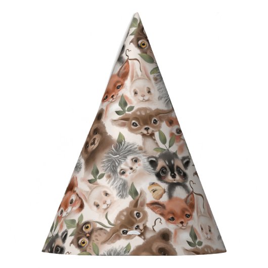 Muster für Waldtiere Partyhütchen (Links)