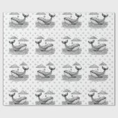 Muster für Wale und Sterne Kinder Personalisierte Geschenkpapier (Flach)