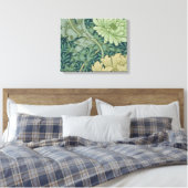 Muster für Wallpaper mit Chrysanthemum Leinwanddruck (Insitu (Schlafzimmer))