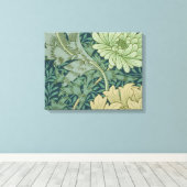 Muster für Wallpaper mit Chrysanthemum Leinwanddruck (Insitu (Holzboden))