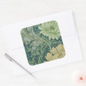 Muster für Wallpaper mit Chrysanthemum Quadratischer Aufkleber (Umschlag)