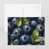 Muster für Wasserfarben-Blaubeeren Postkarte (Vorne/Hinten)