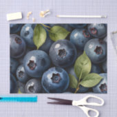 Muster für Wasserfarben-Blaubeeren Seidenpapier (Handwerk)