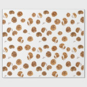 Muster für Wasserfarben-Chocolate-Chip-Cookies Geschenkpapier (Flach)