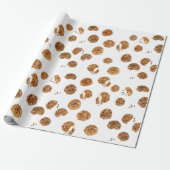 Muster für Wasserfarben-Chocolate-Chip-Cookies Geschenkpapier (Ungerollt)